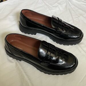 Reformation Chunky Black Loafers